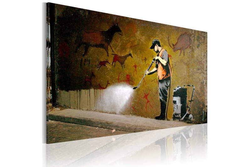 Billede Whitewashing Lascaux Banksy 60x40 - Artgeist sp. z o. o. - Boligtilbehør - Billeder & kunst - Billeder på lærred