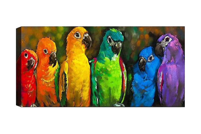 Canvasbillede YTY Animals Flerfarvet - 120x50 cm - Boligtilbehør - Billeder & kunst - Billeder på lærred