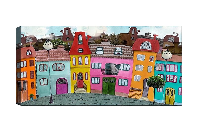 Canvasbillede YTY Buildings & Cityscapes Flerfarvet - 120x50 cm - Boligtilbehør - Billeder & kunst - Posters & plakater