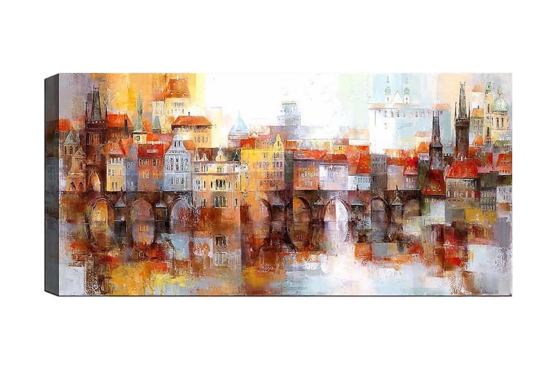 Canvasbillede YTY Buildings & Cityscapes Flerfarvet - 120x50 cm - Boligtilbehør - Billeder & kunst - Billeder på lærred