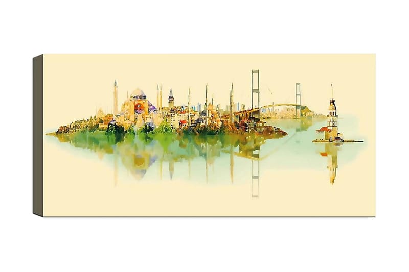 Canvasbillede YTY Cities & Countries Flerfarvet - 120x50 cm - Boligtilbehør - Billeder & kunst - Billeder på lærred