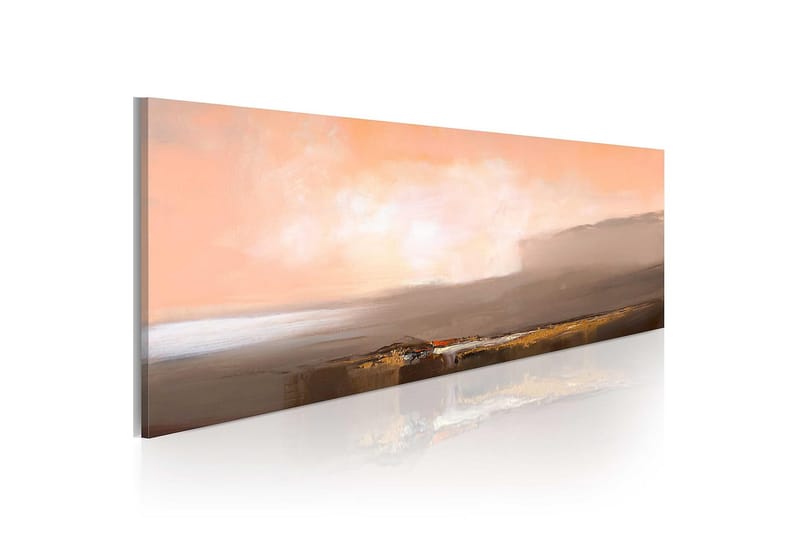 Kanvasbillede Mellem lyserød og gråt 100x40 cm - Artgeist sp. z o. o. - Boligtilbehør - Vægdekoration - Rammer - Ramme poster