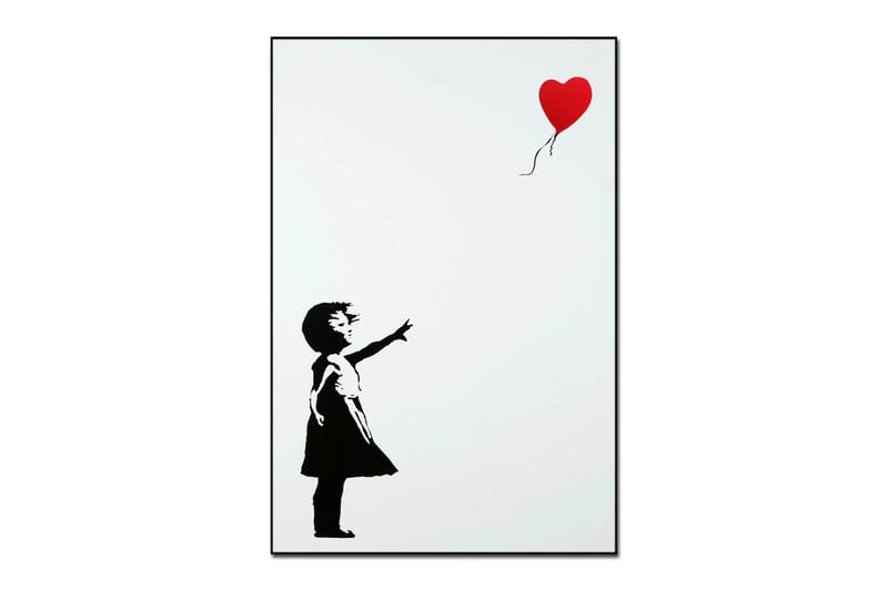 Balloon Girl Billede - 60x90 - Boligtilbehør - Indretning børneværelse - Dekoration til børneværelset - Vægdekoration børn - Børneplakater