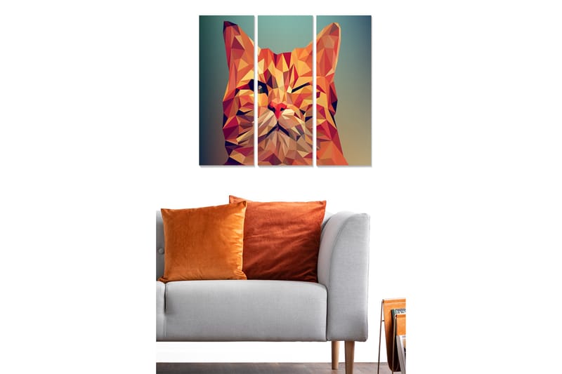 Billede Animal 3 stk Flerfarvet - 22x05 cm - Boligtilbehør - Vægdekoration - Rammer - Ramme poster