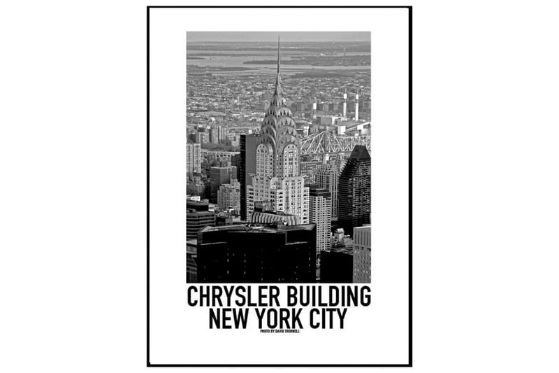 Chrysler Building, New York City Foto Hvid/Sort/Grå - 40x50 cm - Boligtilbehør - Billeder & kunst - Posters & plakater