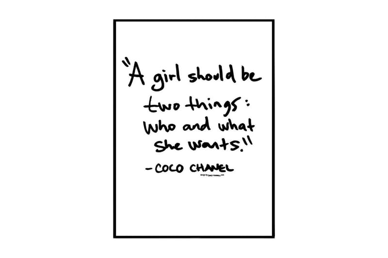 Classy & Fabulous - Coco Chanel Tekst Hvid/Sort