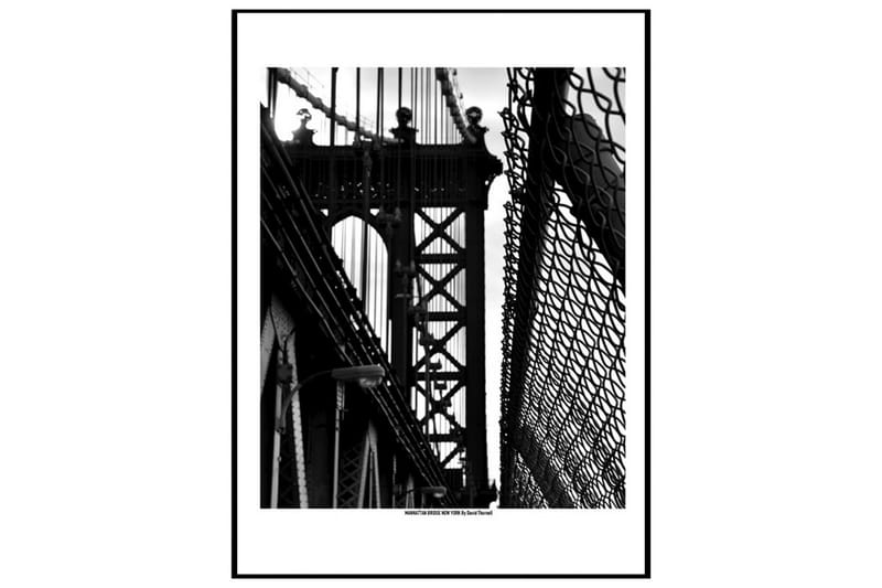 Manhattan Bridge, New York Foto Hvid/Sort