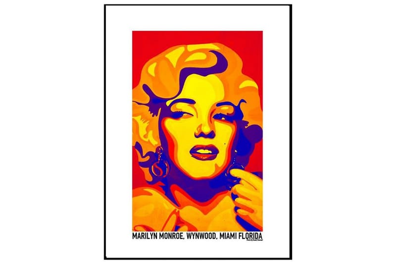 Marilyn Monroe Illustration Illustration Orange/Rød/Gul - 70x100 cm - Boligtilbehør - Billeder & kunst - Posters & plakater