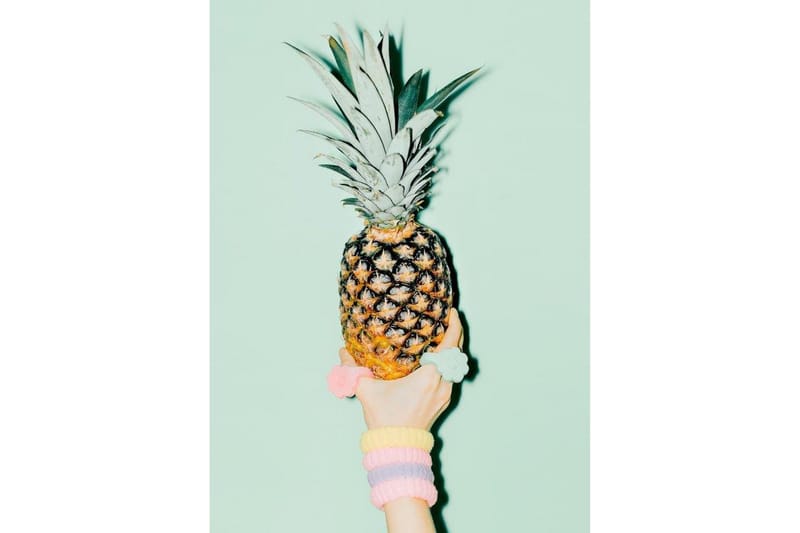 Pastel Pineapple Mint Foto Flerfarvet/Turkis - 50x70 cm - Boligtilbehør - Billeder & kunst - Posters & plakater