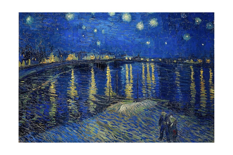 Stjärnenatt Över Rhône - Van Gogh Painting Blå 1 - 120x60 cm - Boligtilbehør - Billeder & kunst - Posters & plakater