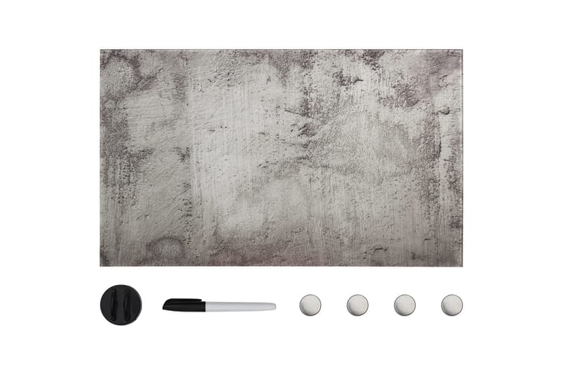 vægmonteret magnetisk tavle 100x60 cm glas - Grå - Boligtilbehør - Billeder & kunst - Presentationstavle & tegnetavle - Whiteboards tavler