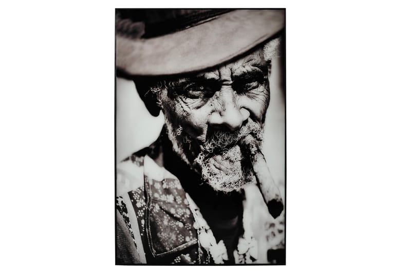 Man med Cigarr Billede - 80x120 cm Flerfarvet - Boligtilbehør - Billeder & kunst - Posters & plakater