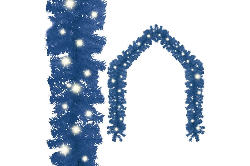 juleguirlande med LED-lys 10 m blå - Blå - Boligtilbehør - Dekoration - Festdekoration