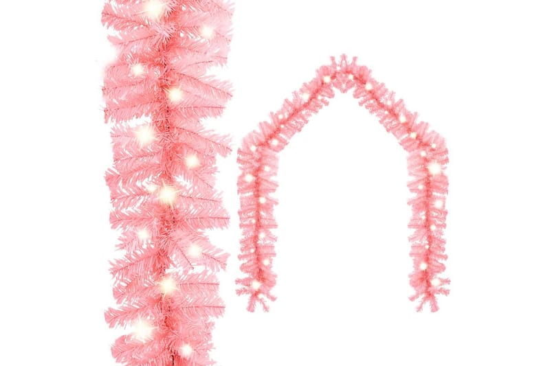 juleguirlande med LED-lys 20 m pink - Lyserød - Boligtilbehør - Dekoration - Festdekoration - Nytårsdekoration