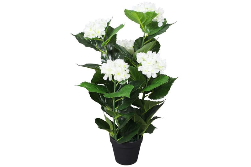 Kunstig Hortensia-Plante Med Urtepotte 60 Cm Hvid - Flerfarvet - Boligtilbehør - Dekoration - Kunstige planter