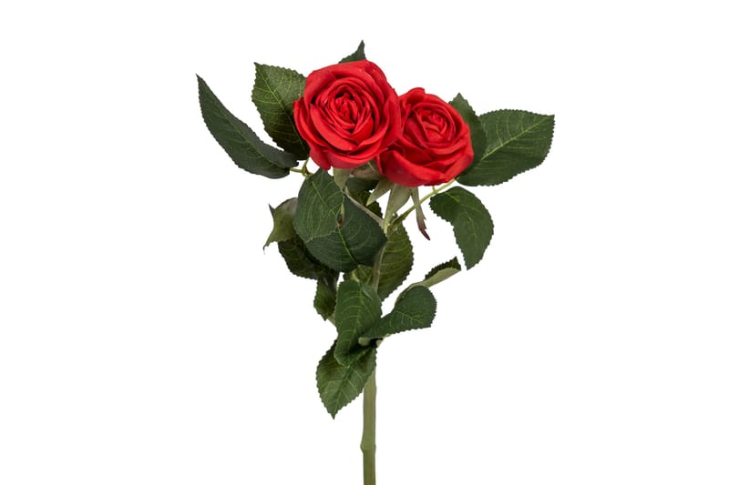 Kunstplante Rose 40cm punainen - Rød - Boligtilbehør - Dekoration - Kunstige planter
