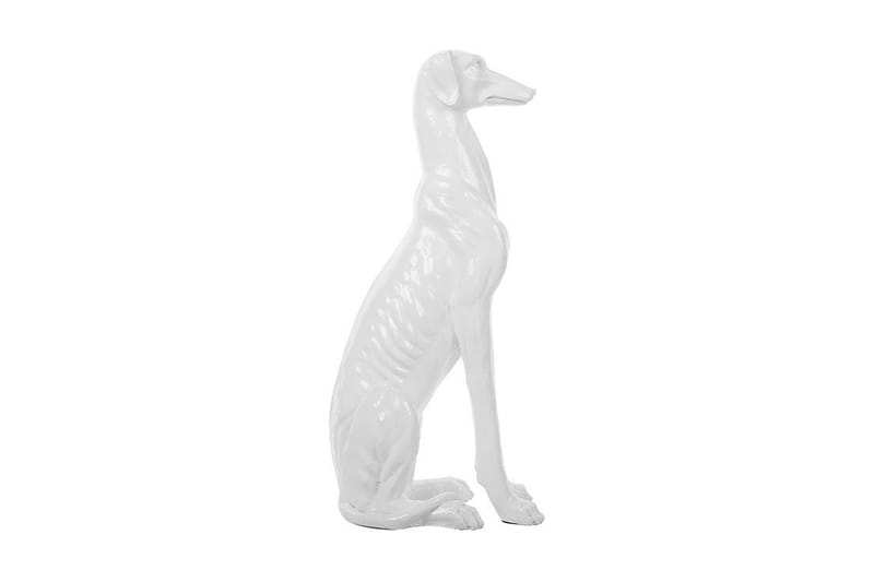 Greyhound Skulptur 34 | 21 | 80 cm - Hvid - Boligtilbehør - Dekoration