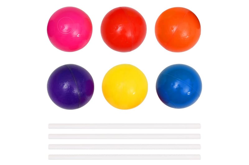boldbassin med 50 bolde til børn 75x75x32 cm - Boligtilbehør - Indretning børneværelse - Dekoration til børneværelset - Boldbassin