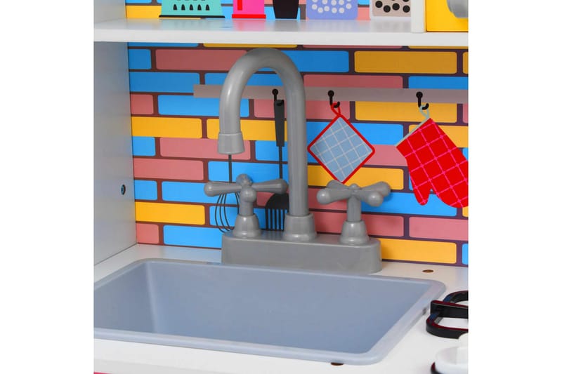 Legekøkken MDF 80 x 30 x 85 cm flerfarvet - Flerfarvet - Boligtilbehør - Indretning børneværelse - Legetøjsmøbler - Legetøjskøkken & griller