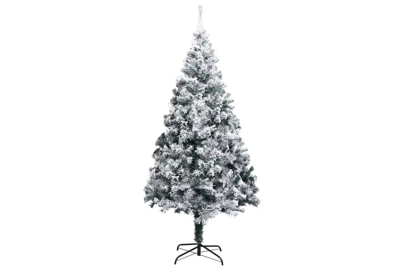 Kunstigt Juletræ Med Puddersne 210 cm Pvc Grøn - Boligtilbehør - Julepynt & højtidsdekorationer - Juelpynt og juledekoration - Plastik juletræ