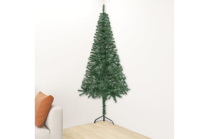 kunstigt juletræ til hjørne 180 cm PVC grøn - Grøn - Boligtilbehør - Julepynt & højtidsdekorationer - Juelpynt og juledekoration - Plastik juletræ