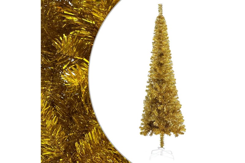 smalt juletræ 150 cm guldfarvet - Boligtilbehør - Julepynt & højtidsdekorationer - Juelpynt og juledekoration - Plastik juletræ