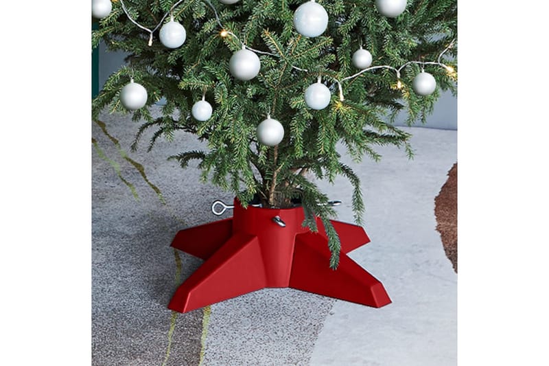 juletræsfod 55,5x55,5x15 cm rød - Rød - Boligtilbehør - Julepynt & højtidsdekorationer - Juelpynt og juledekoration - Juletræsfod