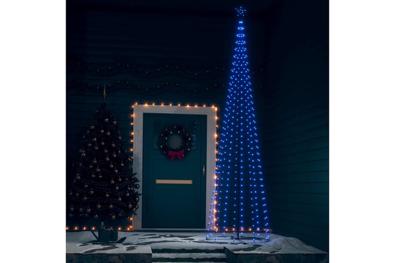 kegleformet juletræ 100x360 cm 400 LED'er blåt lys - Blå - Boligtilbehør - Julepynt & højtidsdekorationer - Juelpynt og juledekoration - Juletræspynt