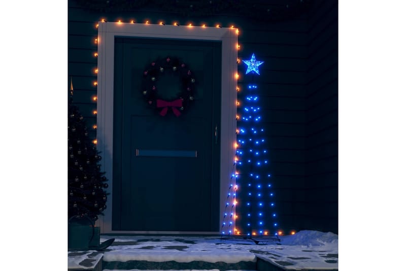 kegleformet juletræ 50x150 cm 84 LED'er blåt lys - Boligtilbehør - Julepynt & højtidsdekorationer - Juelpynt og juledekoration - Juletræspynt