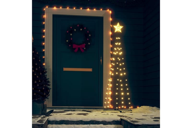kegleformet juletræ 50x150 cm 84 LED'er varmt hvidt lys - Boligtilbehør - Julepynt & højtidsdekorationer - Juelpynt og juledekoration - Juletræspynt