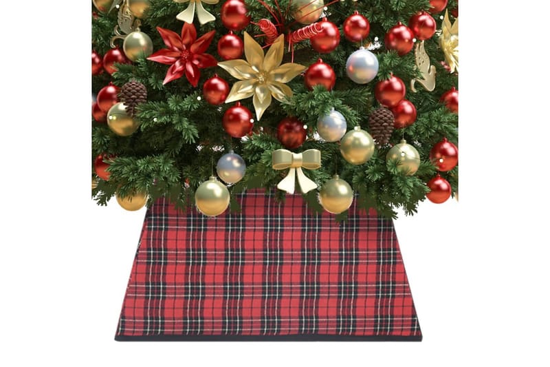 skjuler til juletræsfod 48x48x25 cm rød og sort - Rød - Boligtilbehør - Julepynt & højtidsdekorationer - Juelpynt og juledekoration - Juletræspynt & julekugler