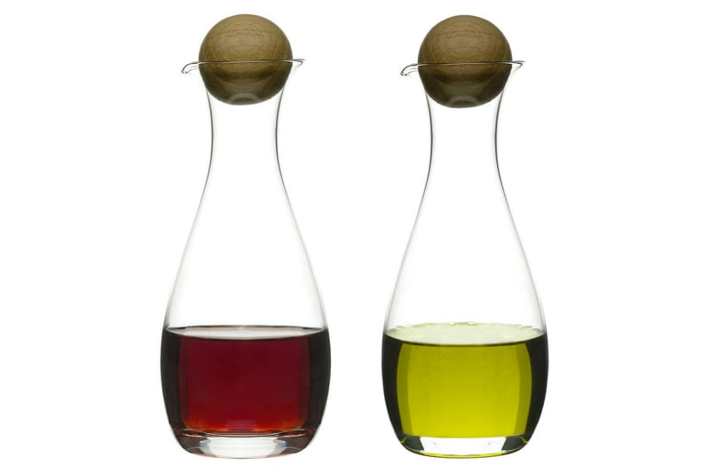 Oval Oak olie/Eddikeflaske med egeprop, 2-pak - Sagaform - Boligtilbehør - Køkkenudstyr - Kander og karafler