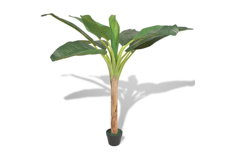 Kunstig Bananplante Med Potte 150 Cm Grøn - Flerfarvet - Boligtilbehør - Kunstige planter