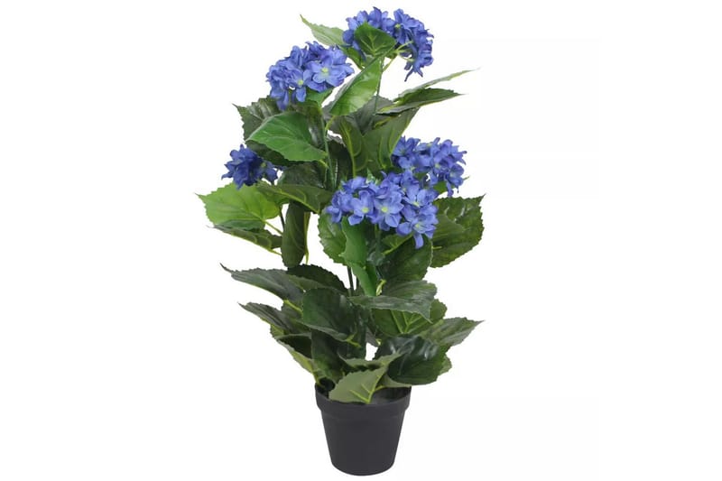 Kunstig Hortensia-Plante Med Potte 60 Cm Blå - Flerfarvet - Havemøbler - Balkon - Balkon dyrkning - Balkonblomster