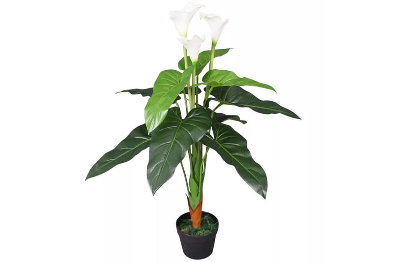 Kunstig Kallalilje Med Potte 85 Cm Hvid - Hvid - Boligtilbehør - Kunstige planter