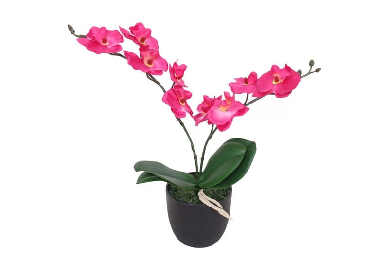 Kunstig Orkidéplante Med Urtepotte 30 Cm Rød - Flerfarvet - Boligtilbehør - Kunstige planter