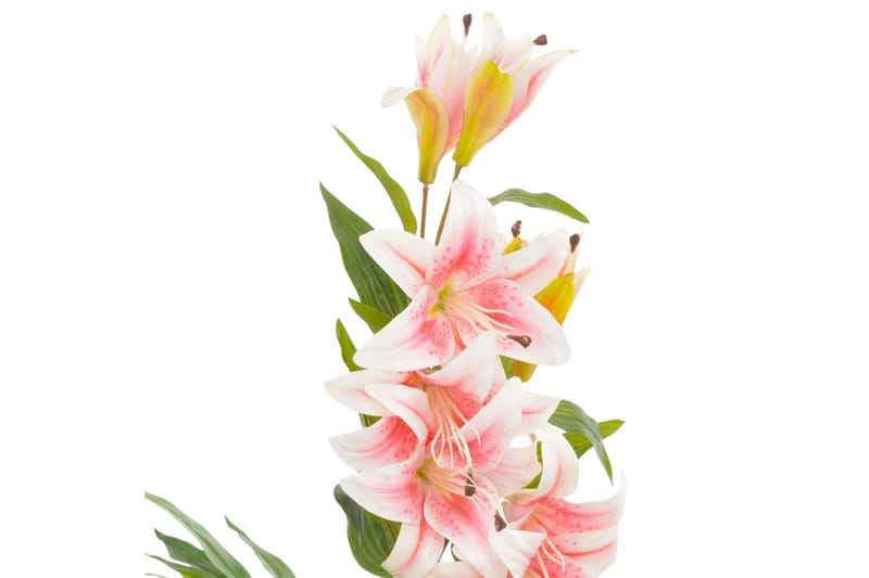 Kunstig Plante Lilje Med Urtepotte Pink 90 Cm - Flerfarvet - Boligtilbehør - Kunstige planter