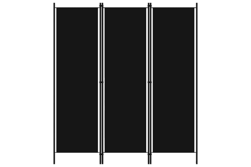 3-Panels Rumdeler 150 x 180 cm Sort - Boligtilbehør - Rumdelere - Skærmvæg