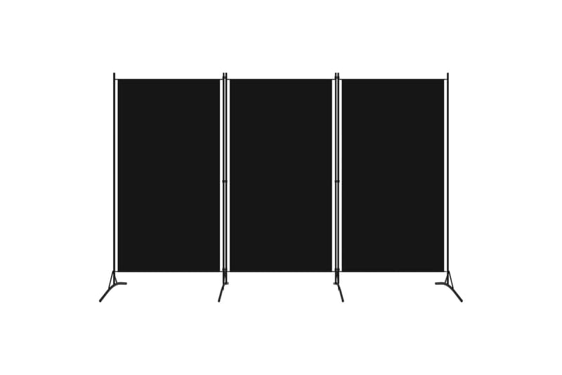 3-Panels Rumdeler 260 x 180 cm Sort - Boligtilbehør - Rumdelere - Skærmvæg
