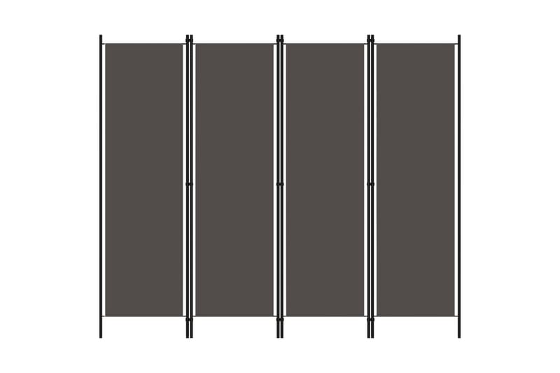 4-Panels Rumdeler 200 x 180 cm Antracitgrå - Boligtilbehør - Rumdelere