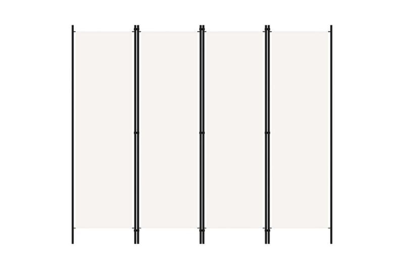 4-Panels Rumdeler 200 x 180 cm Hvid - Boligtilbehør - Rumdelere - Foldeskærm