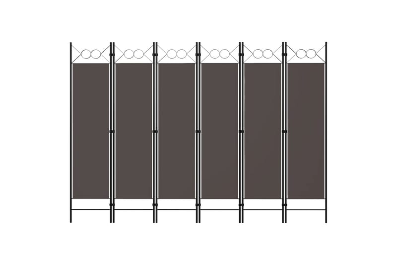 6-Panels Rumdeler 240 x 180 cm Antracitgrå - Boligtilbehør - Rumdelere - Skærmvæg