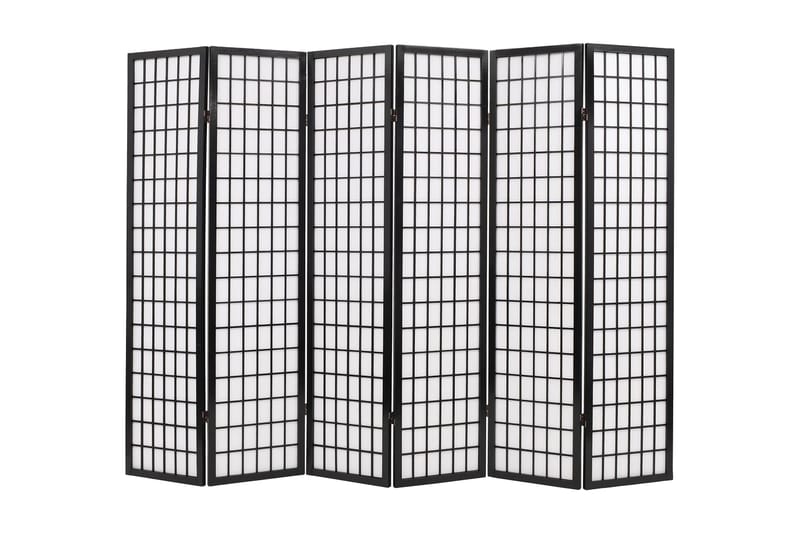 Foldbar 6-Panels Rumdeler Japansk Stil 240 X 170 Cm Sort - Sort - Boligtilbehør - Rumdelere - Skærmvæg