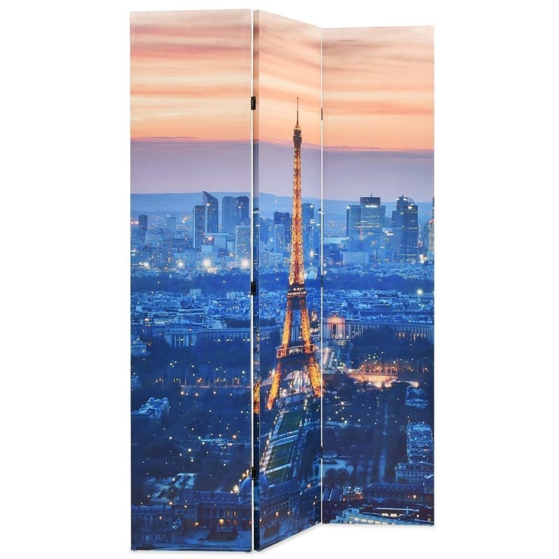 Foldbar Rumdeler 120 X 170 Cm Paris By Night - Flerfarvet - Boligtilbehør - Rumdelere - Foldeskærm