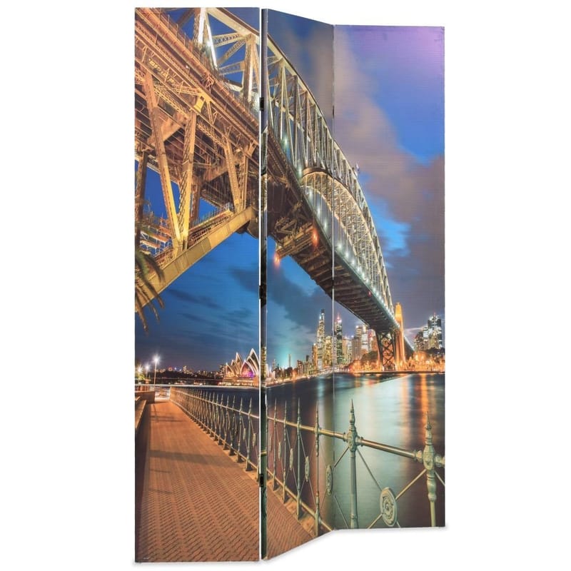 Foldbar Rumdeler 120 X 170 Cm Sydney Harbour Bridge - Flerfarvet - Boligtilbehør - Rumdelere - Foldeskærm