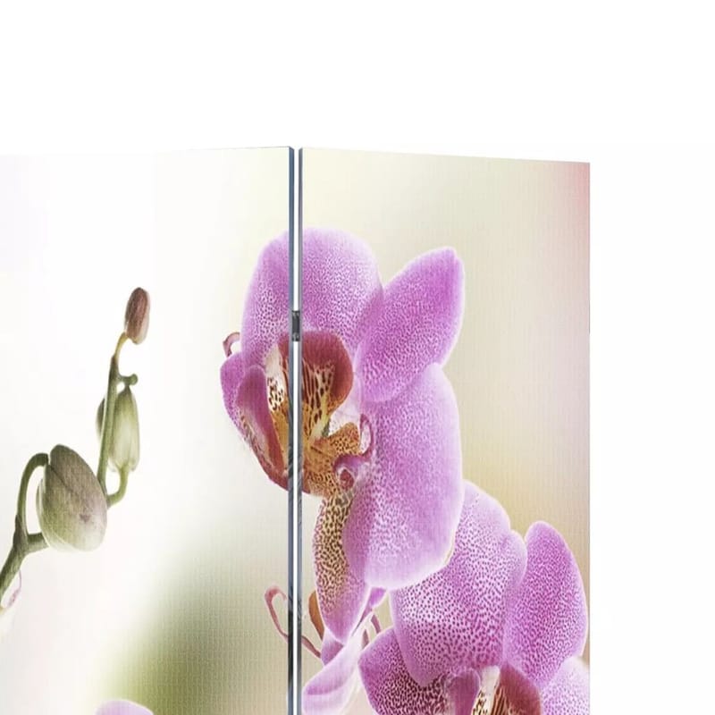 Foldeskærm Rumdeler 120 X 170 Blomstermotiv - Flerfarvet - Boligtilbehør - Rumdelere - Foldeskærm