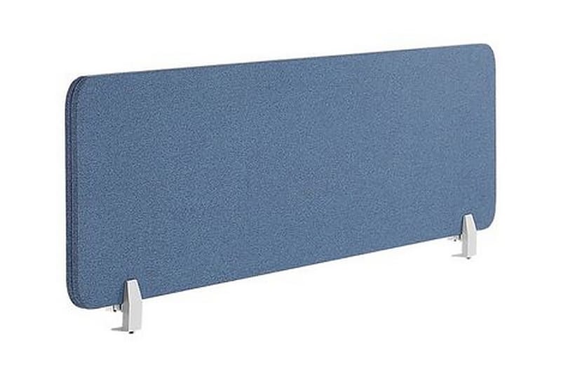 Skjold til skrivebord 160 x 40 cm blå WALLY - Blå - Boligtilbehør - Rumdelere - Afskærmning skrivebord