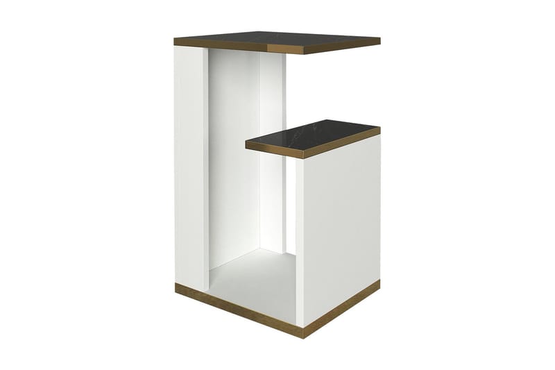 Pinneo Sidebord 35 cm - Hvid|Guld|Sort - Møbler - Borde - Lampebord og sidebord