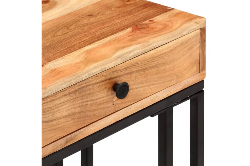 U-Formet Sidebord 45X30X61 cm Massivt Akacietræ - Brun - Boligtilbehør - Små møbler - Bakkebord & små borde