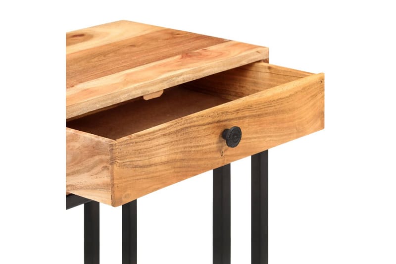 U-Formet Sidebord 45X30X61 cm Massivt Akacietræ - Brun - Boligtilbehør - Små møbler - Bakkebord & små borde